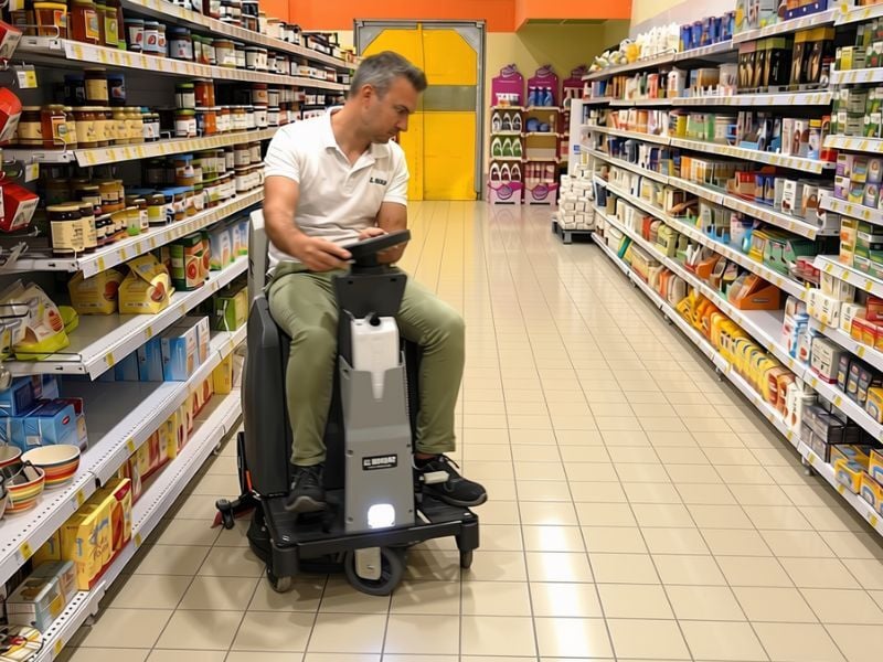 Lavasciuga Pavimenti Uomo a Bordo Compatta