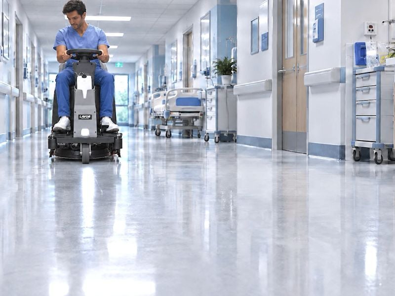 Lavasciuga Pavimenti Uomo a Bordo Compatta